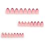 French Red Heart Manicure With Glitter False Nails