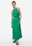 Long Satin Dress - Green
