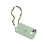 Phone Wristlet Chain - Shades Of Peach Beads