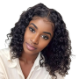 14 Inch 13X4 Water Wave Wig Lace Frontal Wig Wet And Wavy Human Hair Wig