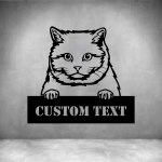 British Shorthair With Custom Text - 450MM Rust Coat