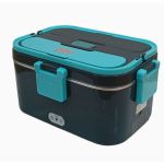 80W Electric Heated Lunch Box 1.8L Stainless Steel Green