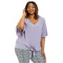 Donnay Plus Size Woven Popover Top - Lilac