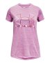 Girls' Ua Tech Big Logo Twist Short Sleeve - Jellyfish / Ysm
