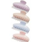 4 Pcs 4 Large Hair Claw Clips For Women Durable Smooth Easy Wear