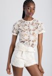Sissy Boy Summer Stunner:basic Woven Cropped Top - Off White beige