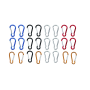 50MM 24-PIECE Aluminum Carabiner Snap Hook Clips