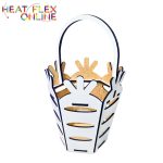 Easter Carrot Basket – Mdf White 235MM X 140MM