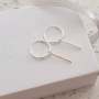 Iris 925 Sterling Silver Round Hoop Bar Earrings Size: 1.5X12MM Hoops