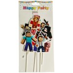 Cake Topper Minecraft Cardboard Set