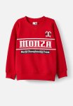 Cotton On Sammy Crew - Varsity Red white monza