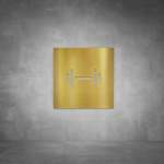 Gym fitness Sign - Brushed Brass