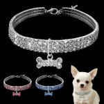 Bling Bone Pet Collar - Adjustable Necklace For Small Dogs And Cats - Cute And Fancy Accessory For Puppies - Adds Style And Glam