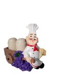 Chef With Wagon And Green Cloth 17X10X17CM