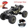 1:8 Scale Rc 4WD Rock Crawler - Black With Rubber Tyres