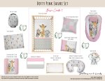 Cot Duvet Bedding Dotty Pink Safari Set
