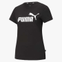 Puma Womens Ess Logo Short Sleeve Tee Black - 10XL