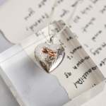 Two-tone Diamant Dragonfly Heart Locket
