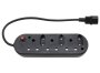Multi Plug 3x16A 3x5A 0.5m IEC Cord Black