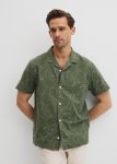 Cuban Floral Embroidered Short Sleeve Shirt
