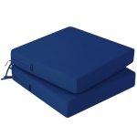 Idee-home Outdoor Chair Cushions Set Of 2 Waterproof Outdoor Seat Cushions For Patio Furniture Outside Replacement Chair Pad Wit