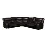 Smte L Shape Leather Recliner Set Black With Keychain