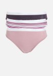 Jockey 3 Pack Print French Cut - Pink stripe plum
