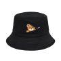 Sporty Polyester Bucket Hat With Teddy Bear Print - Knitted Fabric Non-stretch Hand Washable Fishing Cap For Outdoor Activities