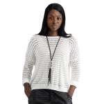 Circle Hole Knit Top - Off White Free