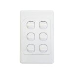 Wall Plate 6 Gang 2 Way Light Switch WPL 6