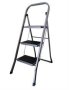 Folding 3 Step Ladder Silver With Black Accents- Hold Up To 150 Kg Weight Durable And Versatile Crafted With Premium Steel Ensures Stability