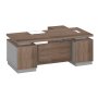 Gof Furniture - Lantern Executive Desk Dark Brown