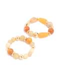 Mixed Neutral Beaded Stretch Bracelets 2-PACK