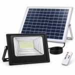Solar LED Flood Light With Separate Solar Panel - Black