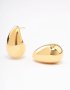Waterproof Gold Plated Stainless Steel Large Smooth Hoop Earrings