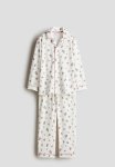 Patterned Jersey Pyjamas - White Floral