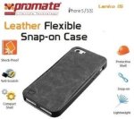 Promate LANKO.I5 Iphone 5 Hand-crafted Leather Case Protective Elegant & Flexible For Iphone 5 5S Colour Black