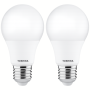 Toshiba E27 A60 LED Light Bulb 9W Cool Daylight 6500K - 2 Pack