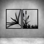 2 Piece Nature River Plants - Rust Coat L 1000 X H 600MM