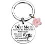 Keyring Dear Mom I Love You Mean The World To Me Keyrings Special Gift