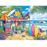 500 Piece Puzzles For Adults Beach Surf Shack Puzzle Recycled Cardboard Summer Jigsaw Puzzles 500 Pieces Challenging Family Acti