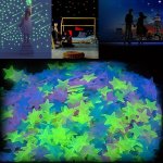 50PCS Luminous Star Wall Stickers Cute Five-pointed Star Night Glow Fluorescent Ceiling Wall Decoration Suit For Boys And Girls