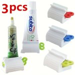 3PCS Toothpaste Squeezer Set - Easy Roll Dispenser For Toothpaste Facial Cleanser & Cosmetics - Durable Plastic Oral Care Bathro