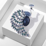 Elegant Enamel Crystal Animal Lapel Brooch - Fashion Jewelry Accessory For Women