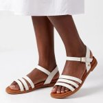 Ellie 11 Flat Strappy Sandal - White - 8