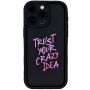 Black Phone Case With Bubble Edge & Trust Quote For Iphone 14 Pro