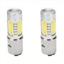 12V H6 BA20D 4 Cob LED White Bulb Light For Moped Compatible With Universal