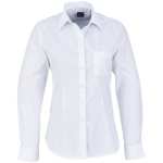 Ladies Long Sleeve Huntington Shirt White Light Blue