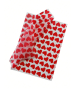 10-PIECE Sheer Valentine's Day Heart Tissue Wrapping Paper - Red
