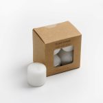 Pillar Candle 4PC White 6CM